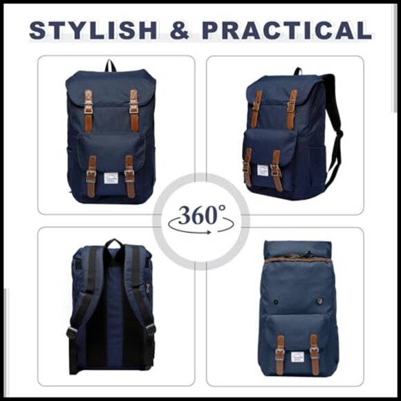 Vintage Rucksack Daypack Backpack Unisex Casual Travel College Work main image 6